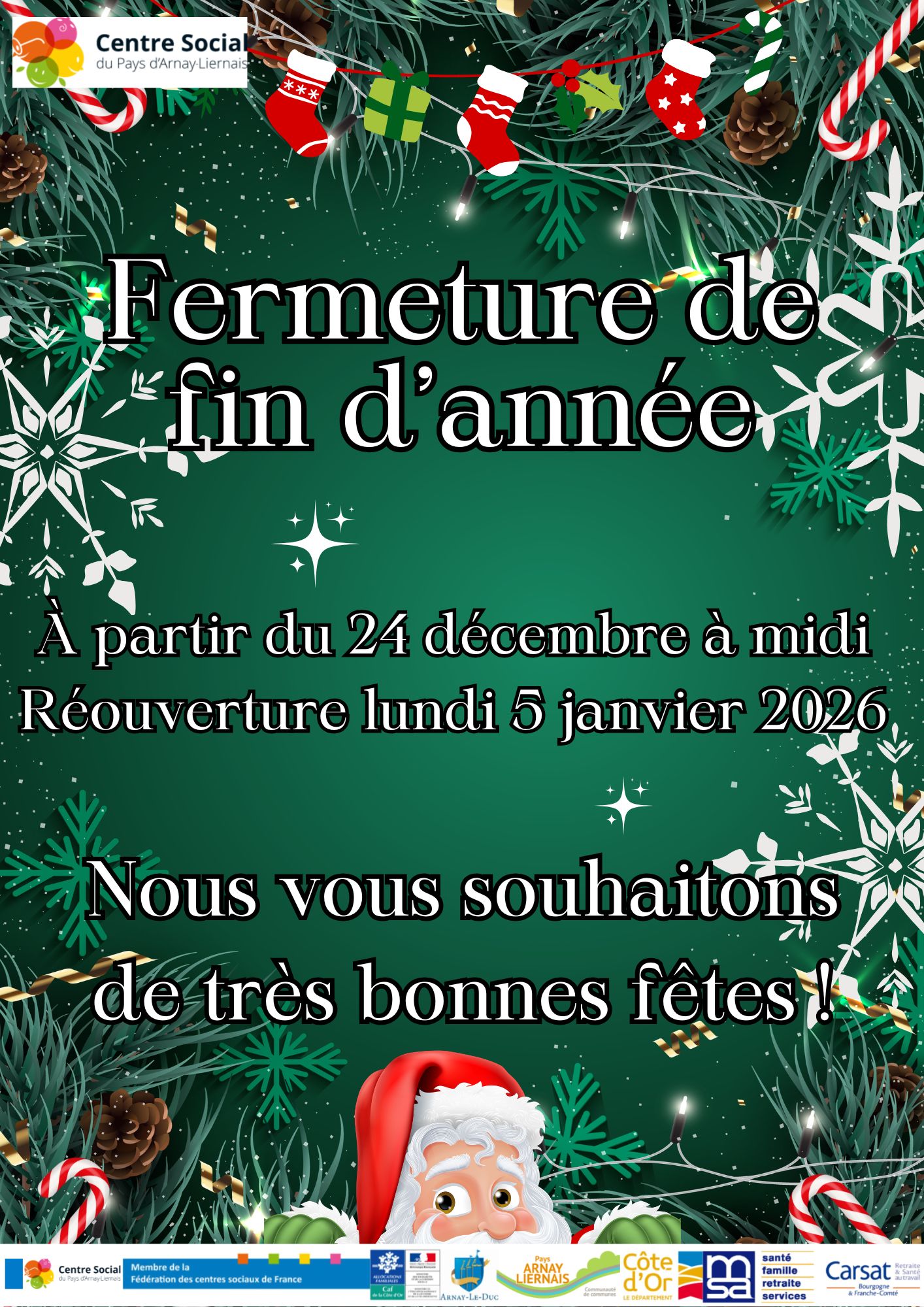 Fermeture de fin d'année