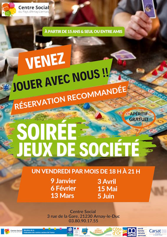 Soirée jeux de société (janvier)