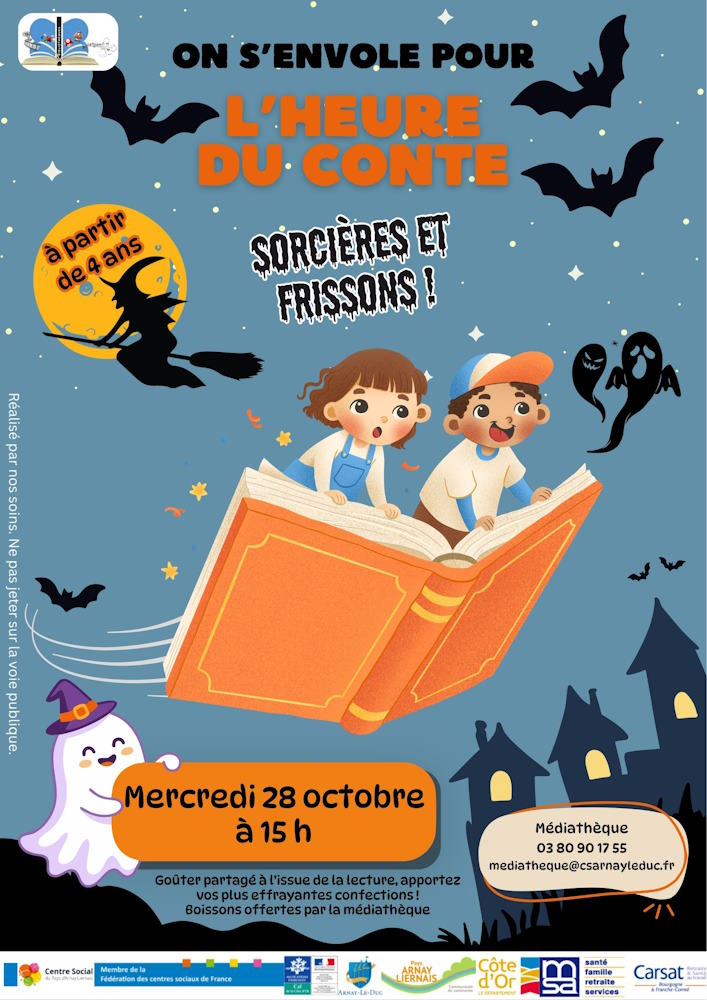 On s'envole pour l'heure du conte : sorcières et frissons !